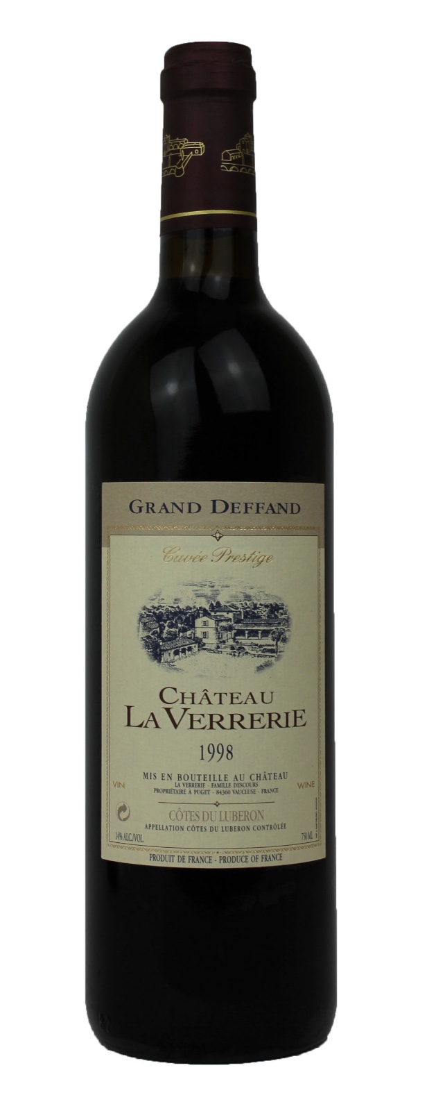 Chateau La Verrerie Luberon 1998 Côtes du Luberon, Rhone AOC